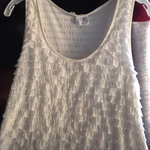 Free people beige ruffle dress or long top is being swapped online for free