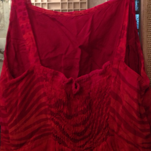 Red rayon sundress elastic back mini is being swapped online for free