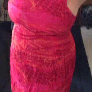 Red rayon sundress elastic back mini is being swapped online for free