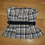 Strapless Plaid Top sz M is being swapped online for free
