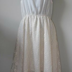 Divided H&M Blush Pink Lace Hi-Lo Dress 4 34 S is being swapped online for free