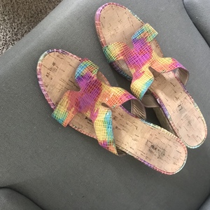 Size 12M Multicolor Sandals with Cork Heel is being swapped online for free