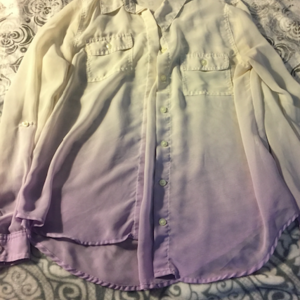 Purple/White Sheer Button-Up Shirt is being swapped online for free