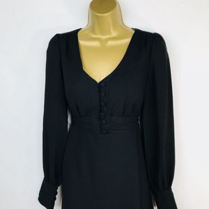 Great silk Alice Temperley little black dress XS 0 is being swapped online for free