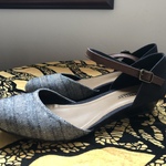 Grey flats, size 8.5 is being swapped online for free