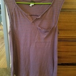 We the free, free people brand tunic/shirt/ dress. Big front pocket, neck. Maroon with gray stripes is being swapped online for free
