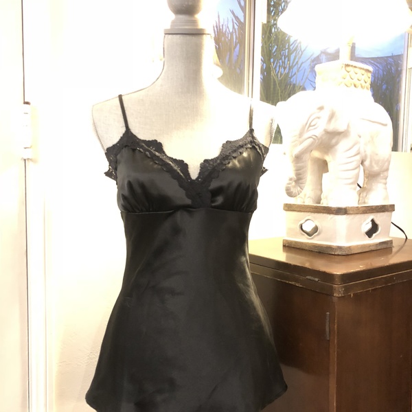 Silky Black Camisole - Size Medium is being swapped online for free
