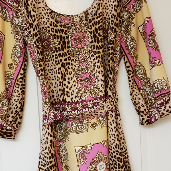 Animal print dress with belt is being swapped online for free