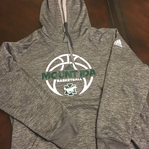 Mount Ida College Basketball Hoodie ~ Adidas ~ Climawarm is being swapped online for free