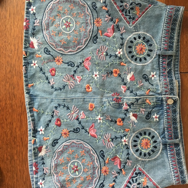 Floral Denim Skirt  is being swapped online for free