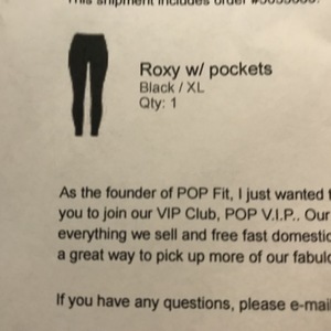 Pop Fit clothing  Roxy is being swapped online for free