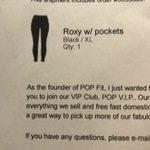 Pop Fit clothing  Roxy is being swapped online for free