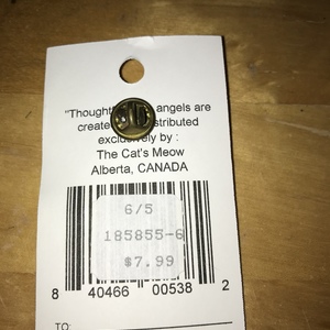 Cat angel pin is being swapped online for free