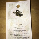 Cat angel pin is being swapped online for free