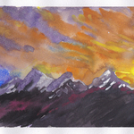 Expressionist Landscape | Gouache painted | ART is being swapped online for free