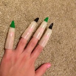 Witch fingers with black and green nails four count for Halloween or coustume party is being swapped online for free