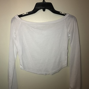 Women's white crop top long sleeve tee size small is being swapped online for free