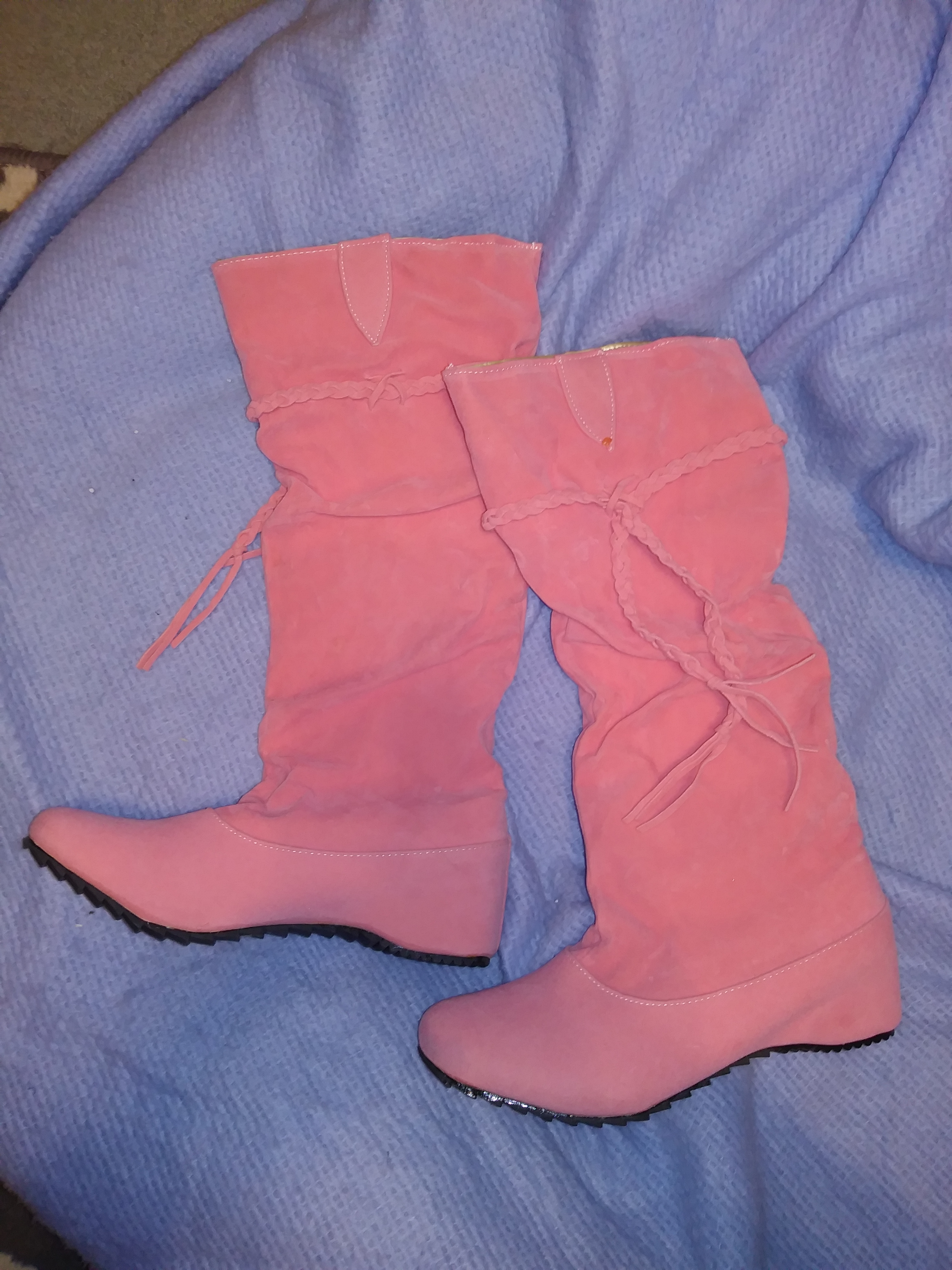 pink slouch boots