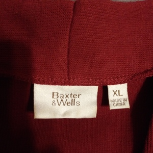Baxter & Wells Womens Heavy Cotton Shirt XL Burgundy & White w Flowers (Runs Small) Never Worn is being swapped online for free