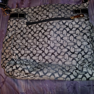 GA Black and Gray Purse 13 in Wide X 12 in Long New is being swapped online for free