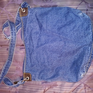 Blue Denim Unbranded Purse 13 wide x 12 long x 2 deep New is being swapped online for free