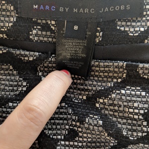 Marc Jacobs Metallic Black jacquard skirt -8 is being swapped online for free