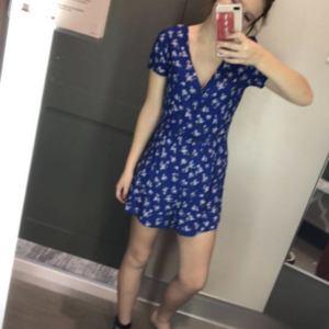 Blue floral romper is being swapped online for free