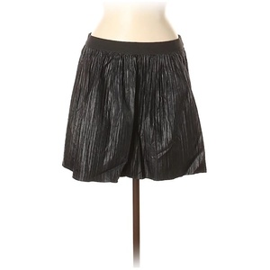 BCBGMaxazria Faux Leather Pleated Black Skirt - M is being swapped online for free