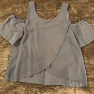 Light Blue Off the Shoulder Shirt is being swapped online for free