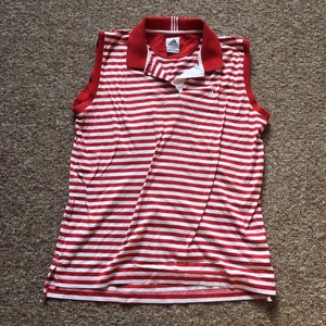 Vintage red and white striped adidas  sports top is being swapped online for free