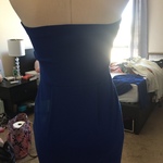 Royal Blue Form Fitting Strapless Front Zipper Dress is being swapped online for free