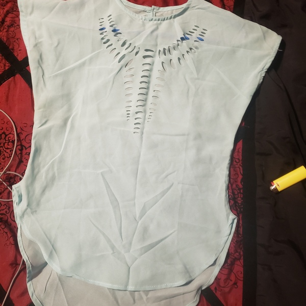 NWOT sheer blouse with cutouts- SM is being swapped online for free