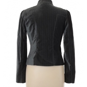 Loft Gray Pinstripe Mandarin Collar Blazer Jacket - 6 is being swapped online for free