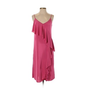 NWT Mango Pink Ruffle Cocktail Shift Dress - 4 is being swapped online for free