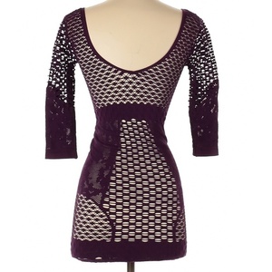 Intimately Free People Purple Lace Crochet Dress - xs is being swapped online for free