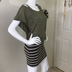 Derek Heart Olive Green Striped Tank Dress M is being swapped online for free