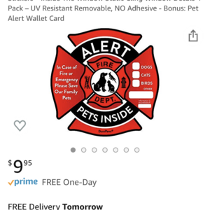 Pet Alert Safety Decals is being swapped online for free