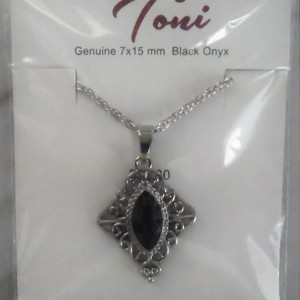 Toni Genuine Black Onyx Necklace *NIP* is being swapped online for free