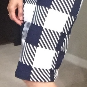  Blue and White plaid skirt is being swapped online for free