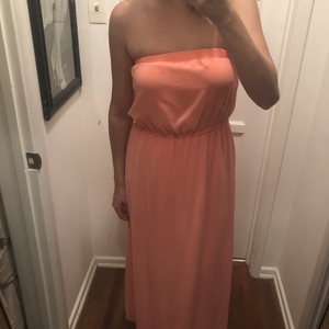Salmon or Peach colored Maxi Dress is being swapped online for free