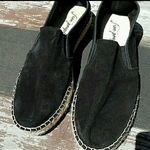 NWOT Free People Black Suede Espadrilles Size 8 is being swapped online for free
