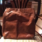 BEAUTIFUL LEATHER CROSS  BODY, SHOULDER, OR HAND HELD PURSE is being swapped online for free
