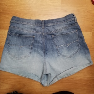 High Waisted Distressed Denim Shorts Sz 12/13  is being swapped online for free