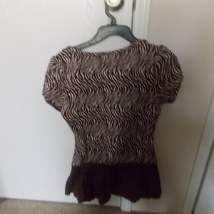 New without tags nice brown and white blouse is being swapped online for free