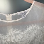 Vintage Floral White lace & mesh detailed patterned shirt  Lace top lace mesh top lace T-shirt lace b is being swapped online for free