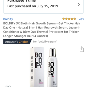 Boldify thermal protectant hair serum  is being swapped online for free