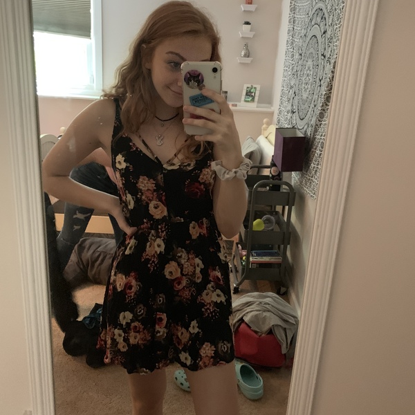PACSUN BLACK FLORAL DRESS is being swapped online for free