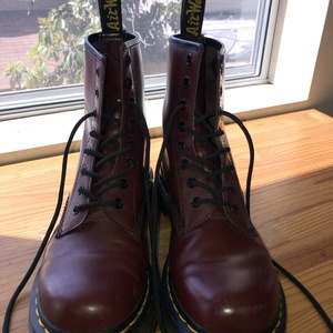 Dr. Martens Cherry Red Boots Size 8 is being swapped online for free