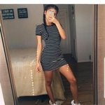Striped Tshirt dress is being swapped online for free