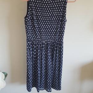 Loft Navy Blue With White Casual Dress, Womens Small is being swapped online for free